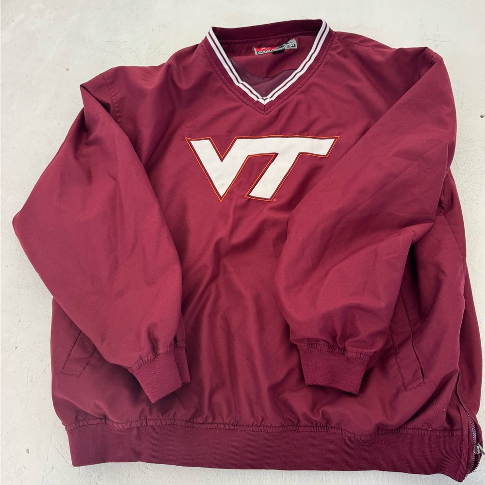 Pro Player Maroon Virginia Tech Pullover Jacket - image 1